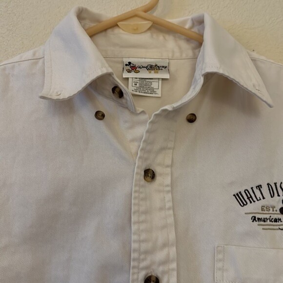 Vintage Disney World Mickey Mouse Shirt Medium Button Down Vacation Resort - Picture 4 of 13